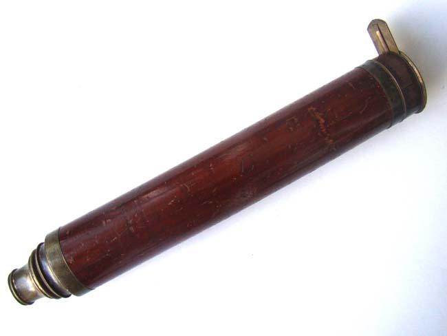 An early 19th century mahogany barreled two-draw Telescope by Spencer, Browning & Rust of London circa 1825